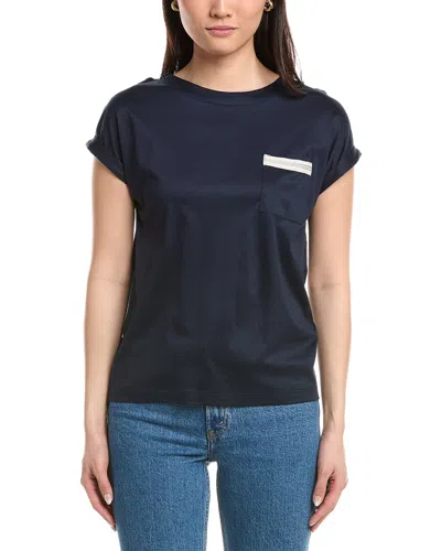Eleventy Round-neck T-shirt In Blue