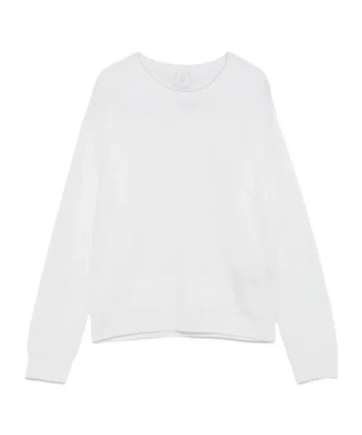 Eleventy Round-neck Wool Sweater In White