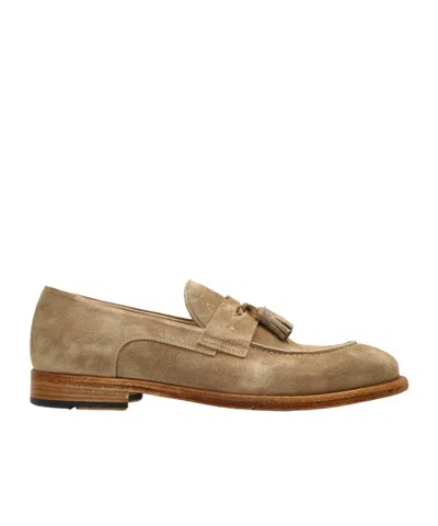 Eleventy Tassel Suede Loafers In Brown