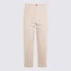 Eleventy Straight Trousers With Pockets And Belt Loops In Neutral