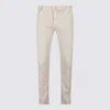 Eleventy Straight Trousers With Belt Loops And Pockets In White