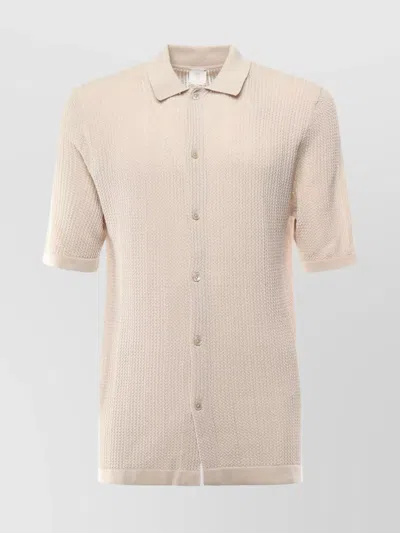 Eleventy Sand Cotton Regular Fit Shirt In Neutral