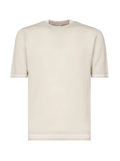 Eleventy Crew Neck Short-sleeved Sweater In Multi