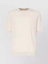 Eleventy Sand Knit Round Neck Short-sleeved Shirt