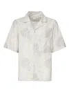Eleventy Mens Sabbia E Malva Flower-print Camp-collar Linen And Cotton Shirt
