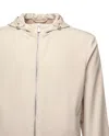 Eleventy Silk Hooded Jacket Long Sleeves