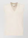Eleventy Sand Sleeveless V Neck Sweater In Neutral