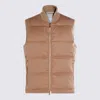 Eleventy Sand Wool Down Jacket In Brown