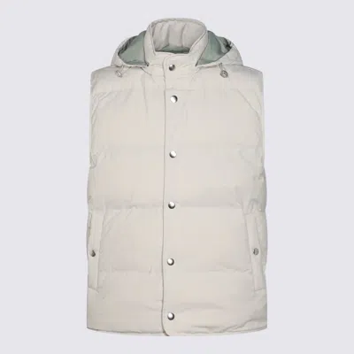 Eleventy Hooded Down Gilet In Beis