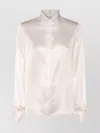 Eleventy Satin Finish Long Sleeve Buttoned Cuffs Top