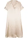 Eleventy Maxikleid Aus Satin In Nude