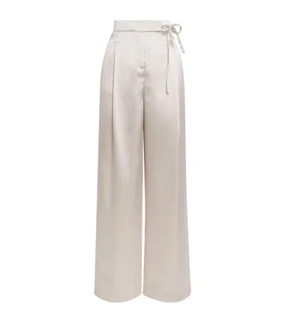 Eleventy Satin Wide-leg Trousers