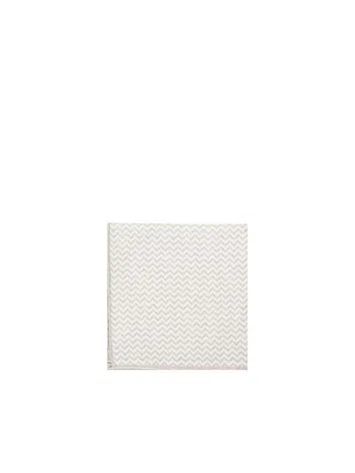 Eleventy Scarfs In White, Grey