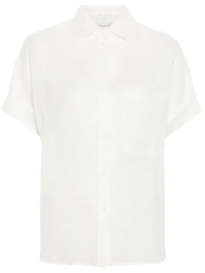 Eleventy Semi-transparentes Hemd In Weiss