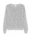 Eleventy Sequin-embellished Sweater In Gray