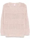 Eleventy Sequin-embellished Sweater In Pink