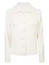 Eleventy Sequin-embellished Tweed Jacket In White
