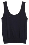Eleventy Sequin Open Stitch Sweater Tank In Blue