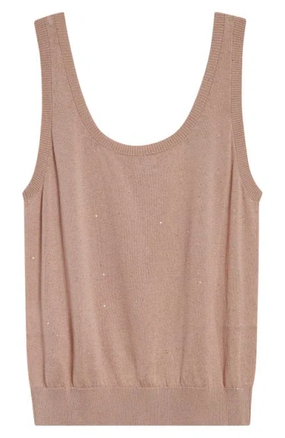 Eleventy Sequin Openwork Silk & Cotton Sweater Vest