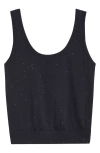 Eleventy Sequin Openwork Silk & Cotton Sweater Vest In Blue