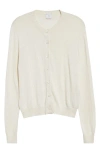 Eleventy Sequin Silk & Cotton Cardigan In White