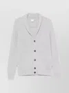 Eleventy Shawl Collar Cardigan Front Pockets In Gray