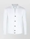 Eleventy Shawl Collar Sweater With Cuffs And Hem In White