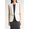 Eleventy Shawl Collar Vest In White