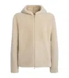 Eleventy Shearling Hooded Jacket In Neutral