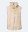 Eleventy Shearling Vest In Neutral