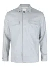 Eleventy Shirt Jacket With Pockets In Gray