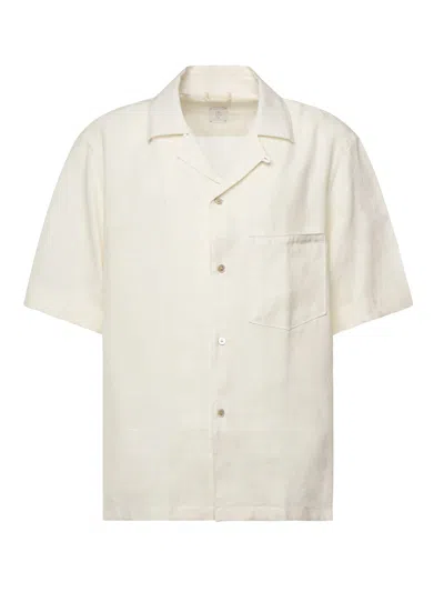 Eleventy Shirt With A Wide Collar In White