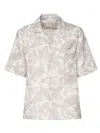 Eleventy Shirt With Paisley Print In Sand