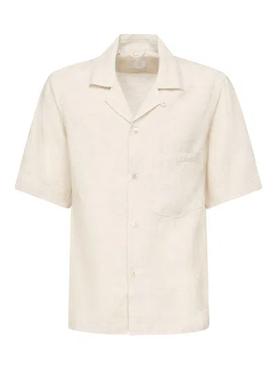 Eleventy Shirt With Wide Collar In Sand
