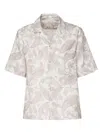 Eleventy Shirt With Paisley Print In Beige