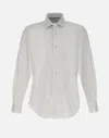 Eleventy Dandy Cotton Shirt Long Sleeve In White In White