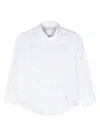Eleventy Logo-patch Button-up Shirt In White