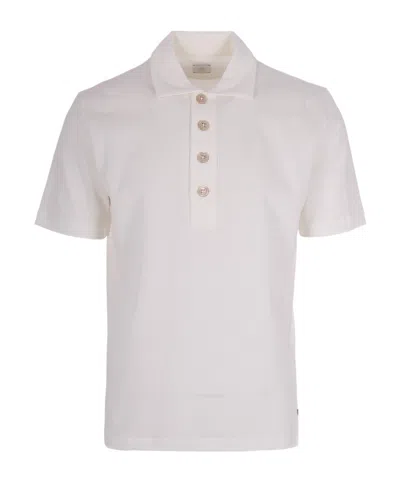 Eleventy Short-sleesleeved Polo Shirt In White