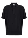 Eleventy Short-sleeve Button Polo Shirt In Black