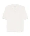 Eleventy Classic White Polo Shirt With Textured Fabric