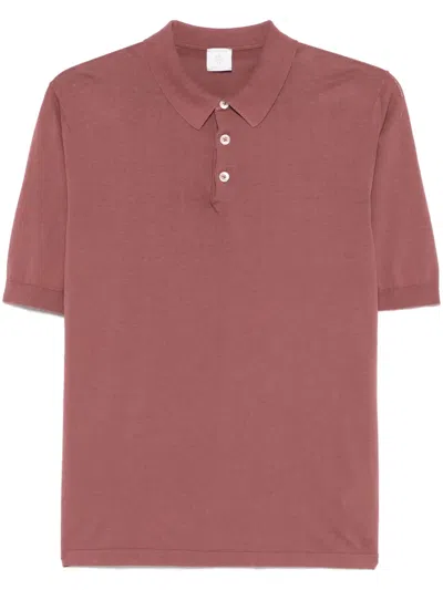 Eleventy Short-sleeve Polo Shirt In Purple