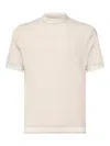 Eleventy Short-sleeve Ribbed-trim Sweater In Neutral