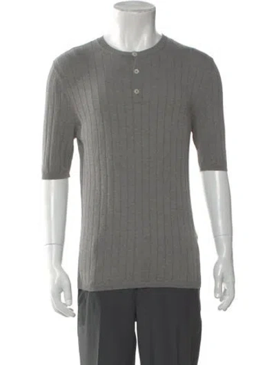 Pre-owned Eleventy Short Sleeve Shirt In Gray