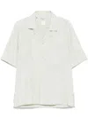 Eleventy Mens Classic-collar Topstitched Linen Shirt Military Green Xxl In Green