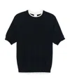 Eleventy Short-sleeved Knitted Sweater In Black