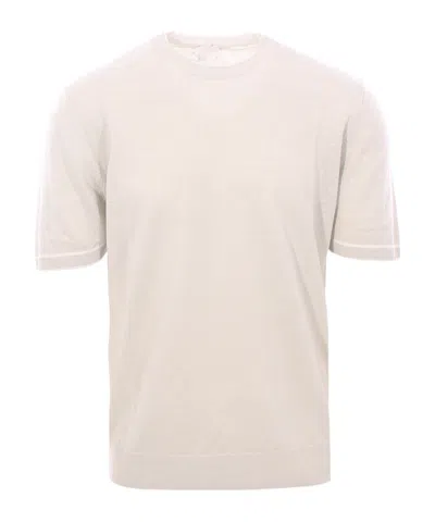 Eleventy Short-sleeved Knitted T-shirt In Neutral