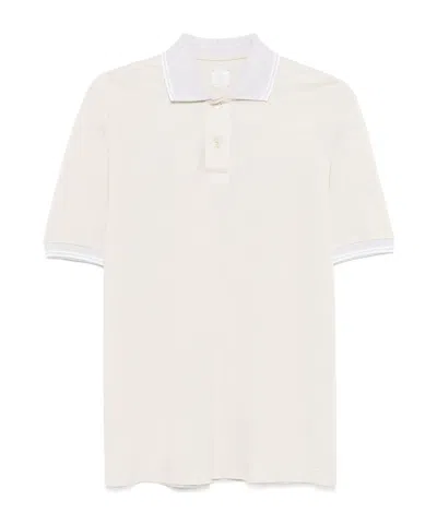 Eleventy Short-sleeved Polo Shirt In Beige