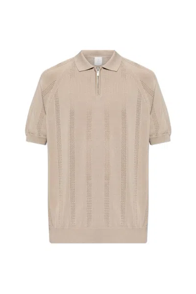 Eleventy Short-sleeved Polo Shirt In Brown