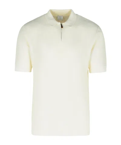 Eleventy Short-sleeved Polo Shirt In White