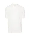 Eleventy Classic White Polo Shirt With Textured Fabric In White